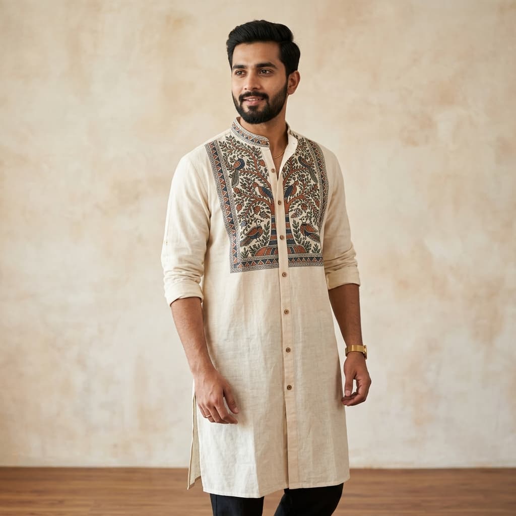 Rangreza Madhubani Cotton Kurta