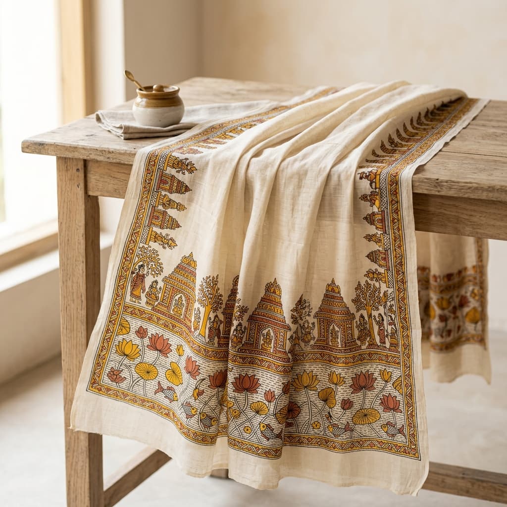 Rangreza Temple Cotton Dupatta